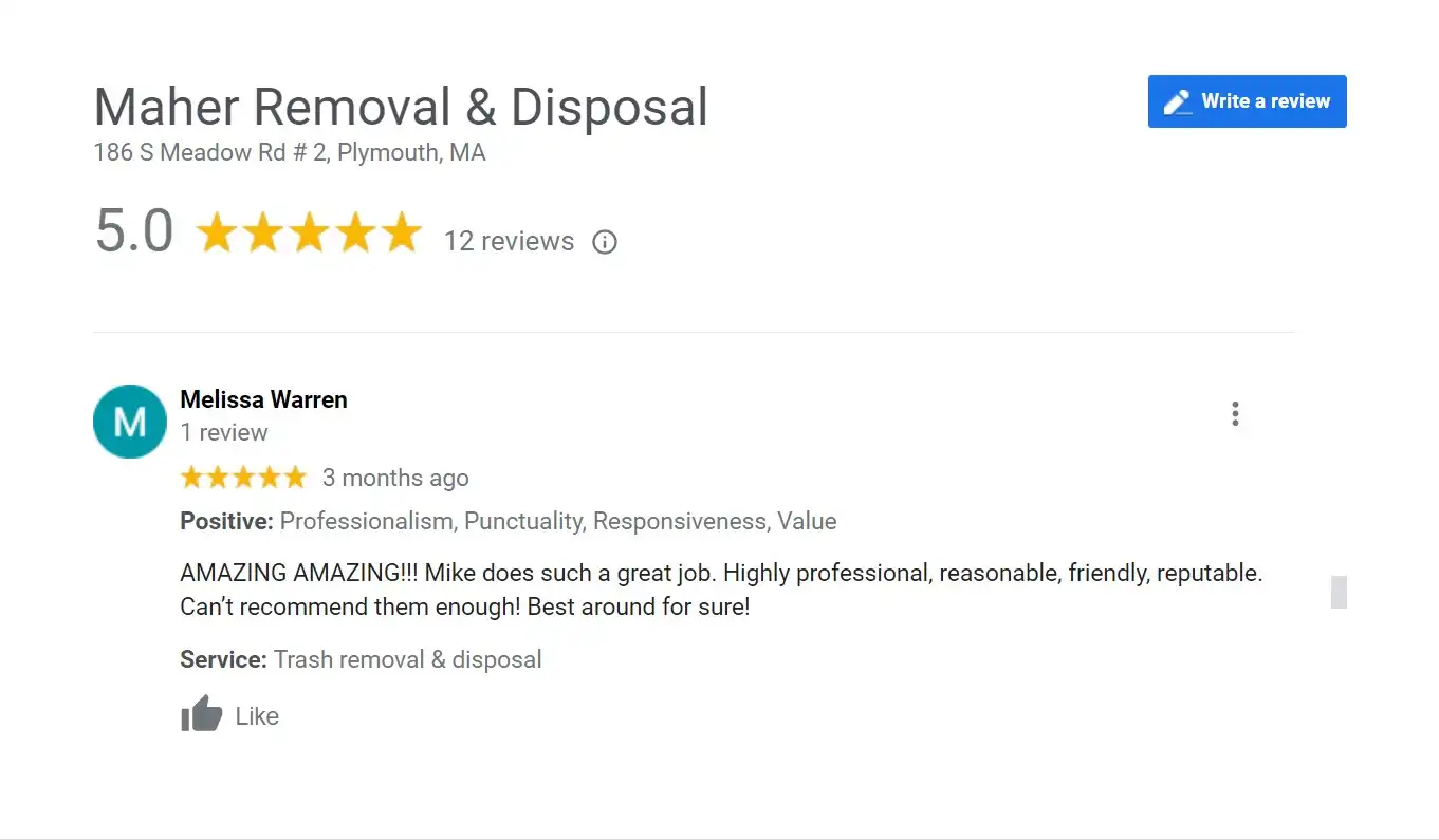 Maher Removal & Disposal offers residential and commercial Trash Pickup & Junk Removal services in West Dennis, MA